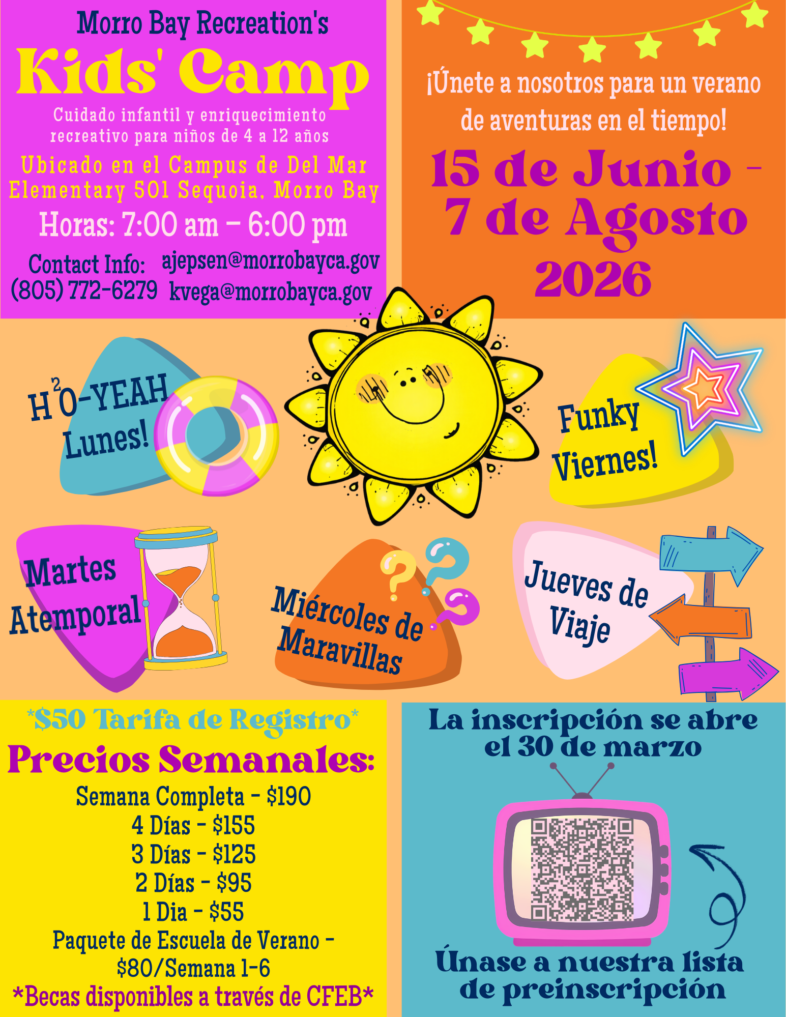 Kids Camp 2026 flyer