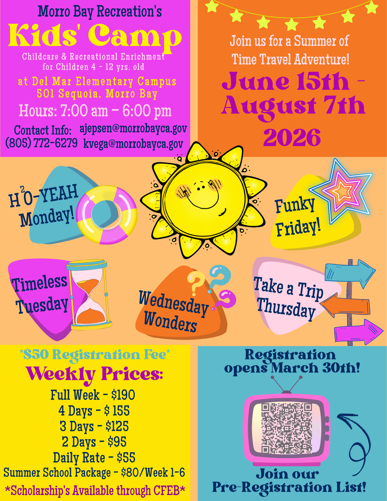 Kids Camp 2026 flyer s