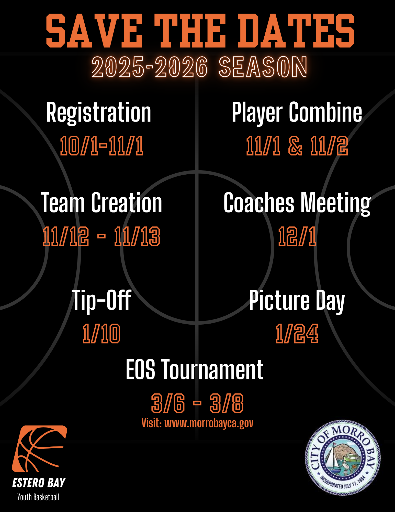 Black and Orange Basketball Flyer 